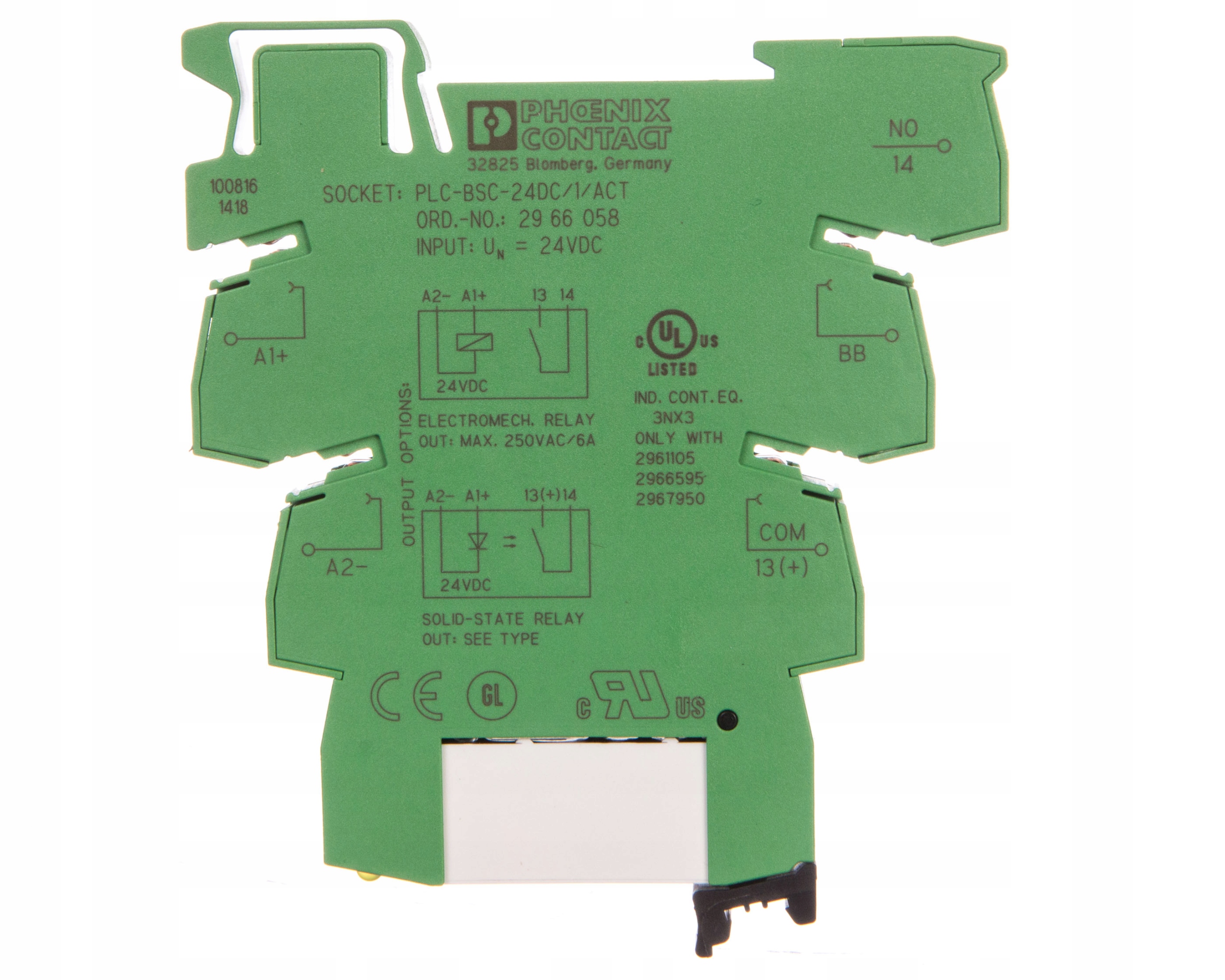 Reléový modul 6A 24V DC 1Z PLC-RSC- 24DC / 1 /