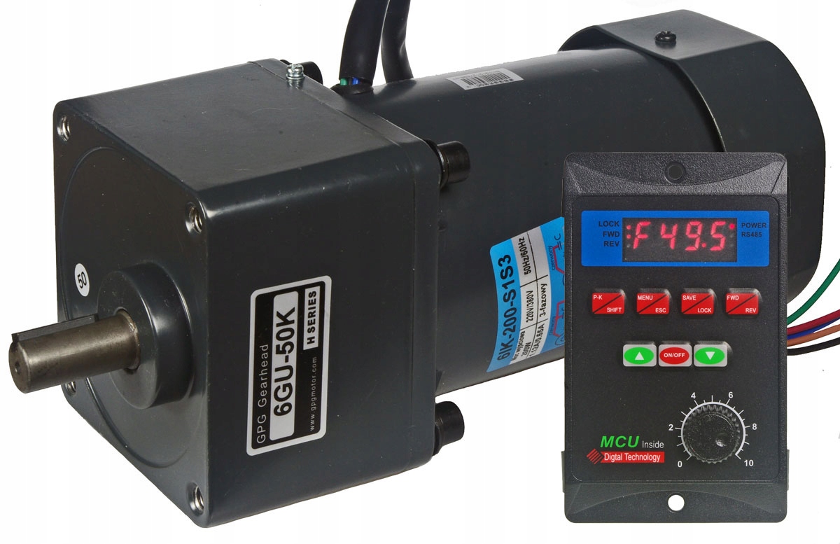 Prevodový motor s invertorom 1-25 ot./min. 230V 200W