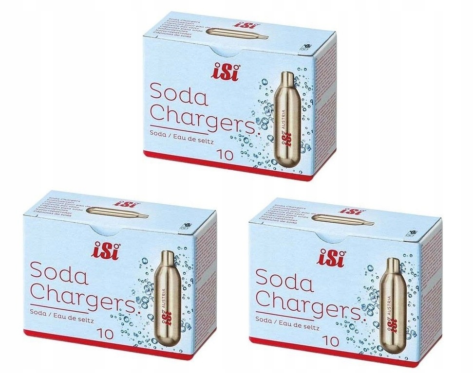 CO2 KAZETY NA VODU NABÍJAČKY ISI SODA 30 KS