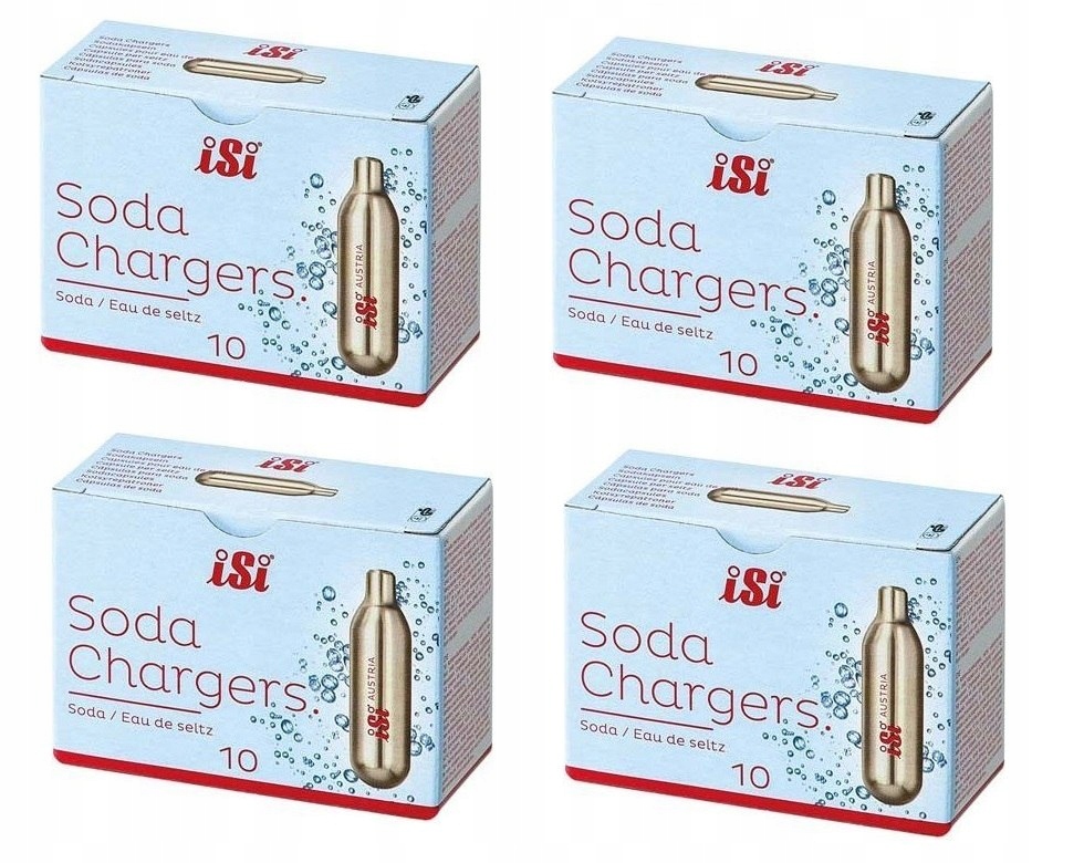 CO2 KAZETY NA VODU NABÍJAČKY ISI SODA 40 KUSOV