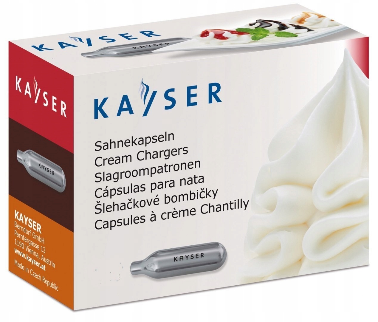 KAYSER N2O Šľahačkové krémové náplne 30 KS