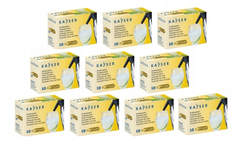 Sýtené CO2 KAYSEROVÉ KAZETY 100 ks