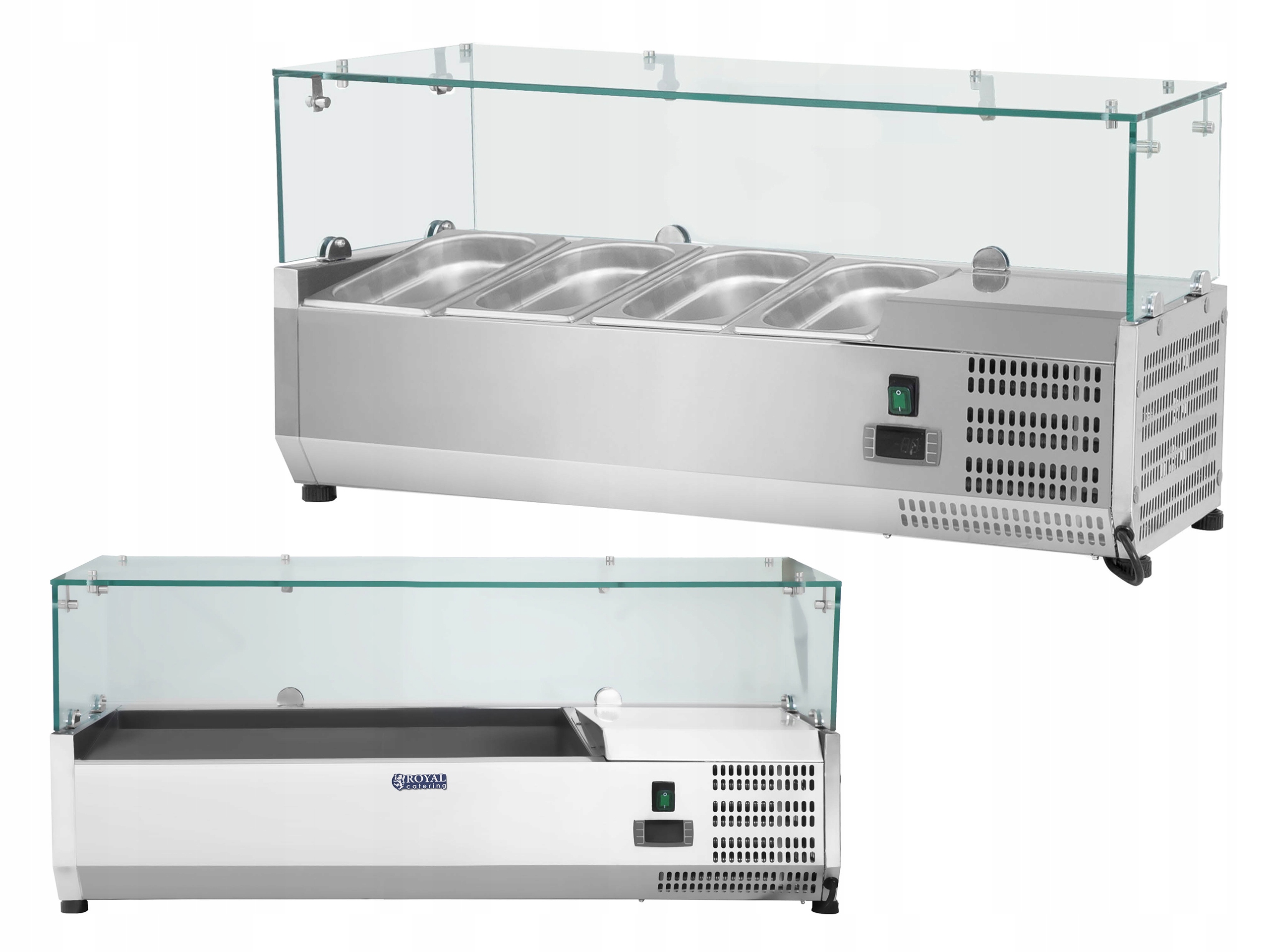 CHLADENÝ KRYT VÍKA 120 x 39cm 3x GN 1/3 1x GN 1/2