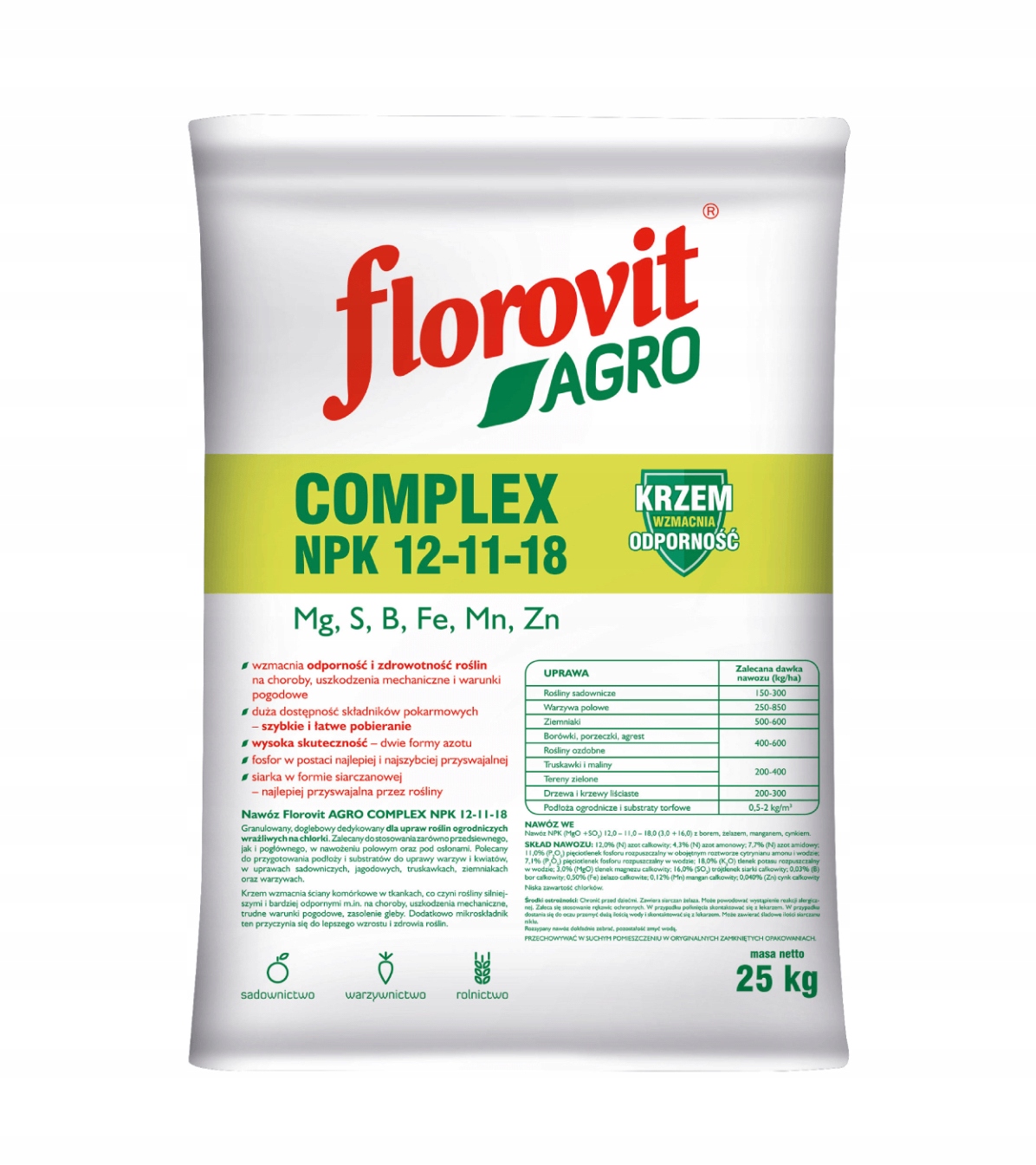 Viaczložkové hnojivo Grupa Inco granule 25 kg 1 l