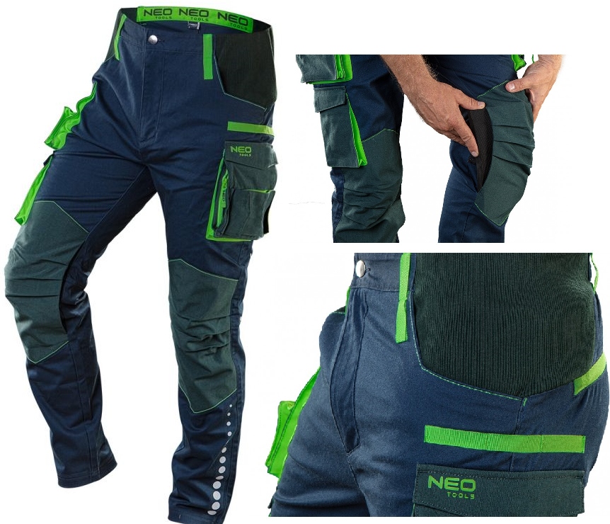 Neo Tools PREMIUM dlhé pracovné nohavice, veľkosť 62, veľkosť M