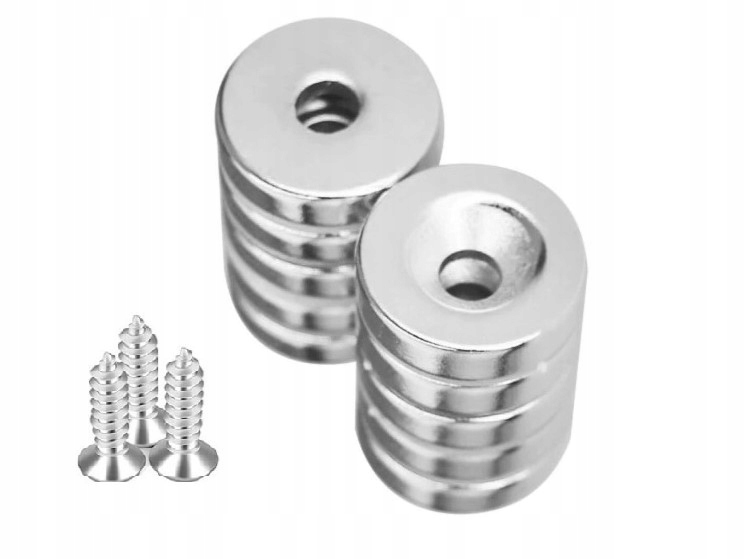 NEODYMIOVÝ MAGNET S OTVOROM NA SKRUTKU 14X3 SILNÝ