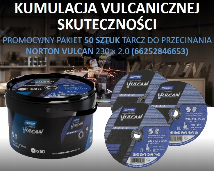 NORTON VULCANOVÝ DISK NA KOV 230x2 PAIL 50 / s