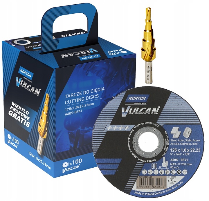 NORTON VULCAN OCELOVÝ REZNÝ KOTÚČ 125x1 100 ks