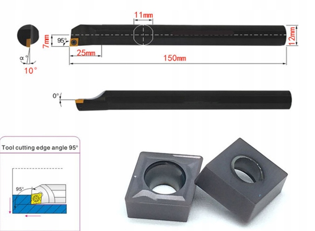 SOUSTRUHOVÝ Nôž S12M SCLCR06 12mm CCMT060204