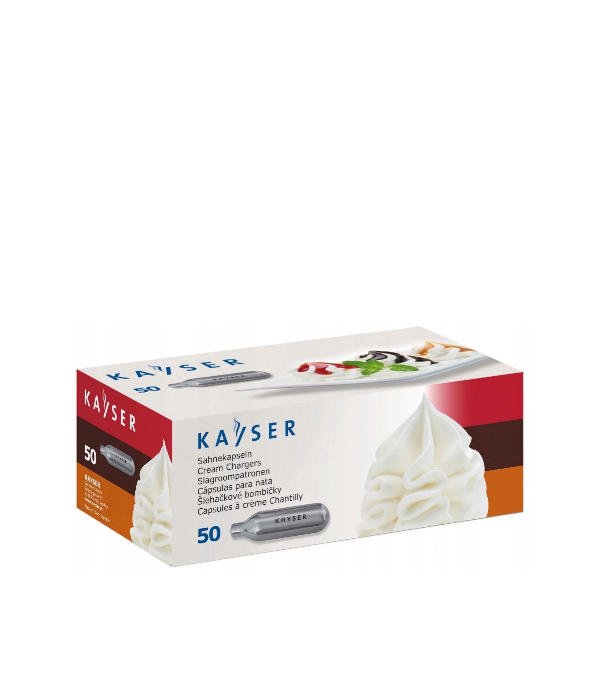 Kazety Kayser N2O 50 ks. Rýchle odoslanie!