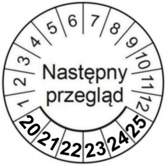 Nálepky s dátumom nasledujúcej kontroly ø10mm 143ks