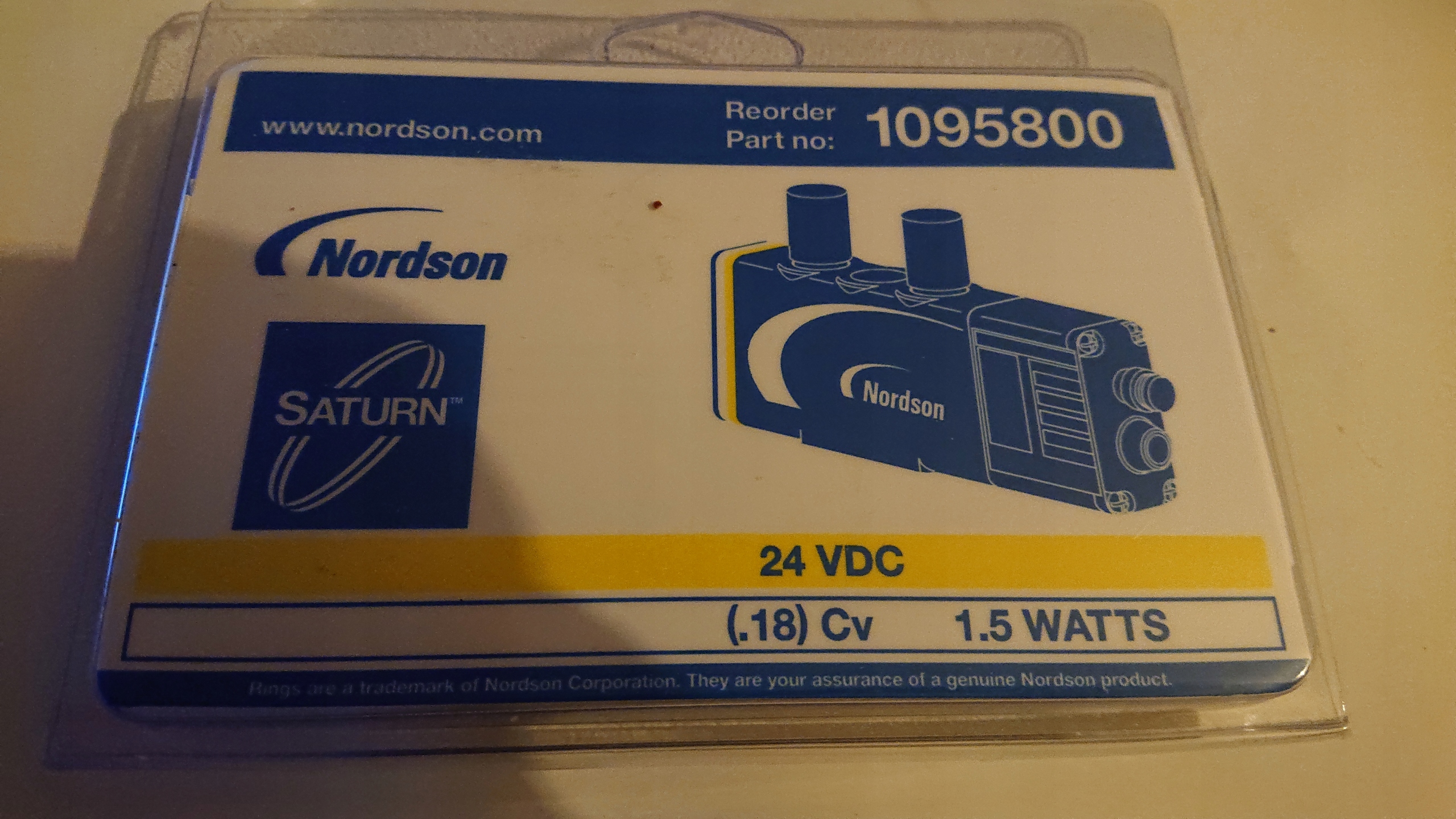 Nordson 1 095 800. Elektromagnetický ventil. Nový.