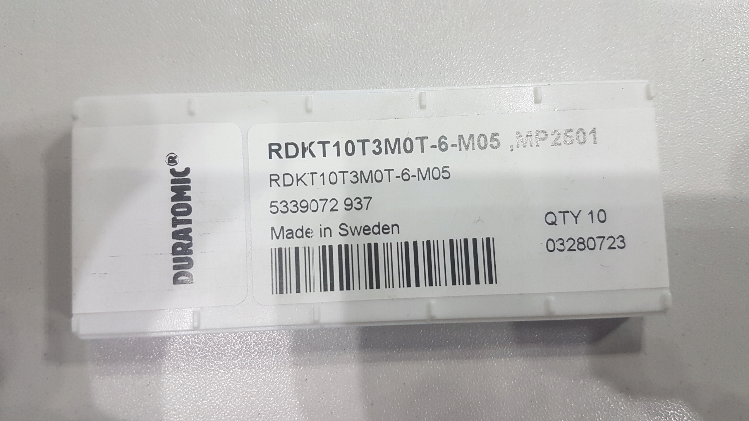 Nové doštičky Seco RDKT10T3M0T-6-M05 MP2501