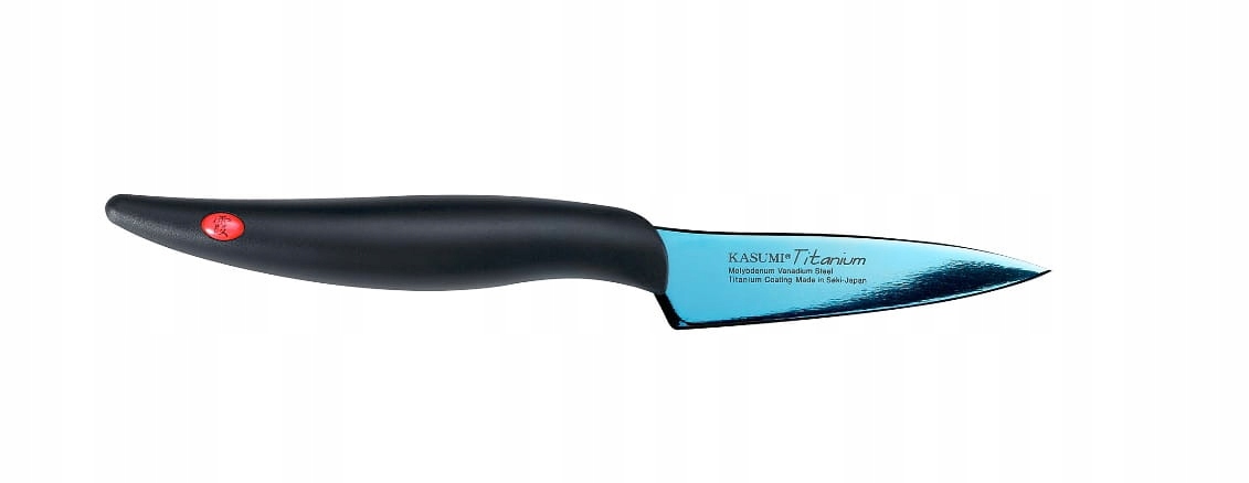 Japonský kovaný zeleninový nôž titánový, dĺžka 8 cm, modrý