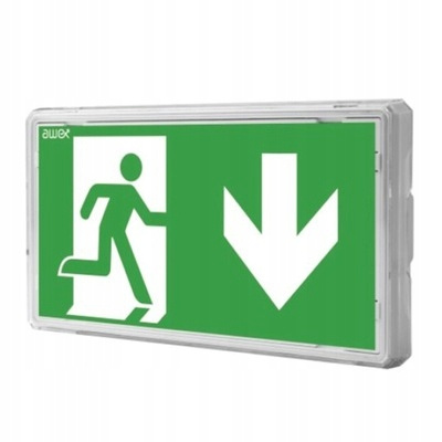 Núdzové svietidlo EXIT S LED, 1W, svietidlo 1h, certifikát CNBOP