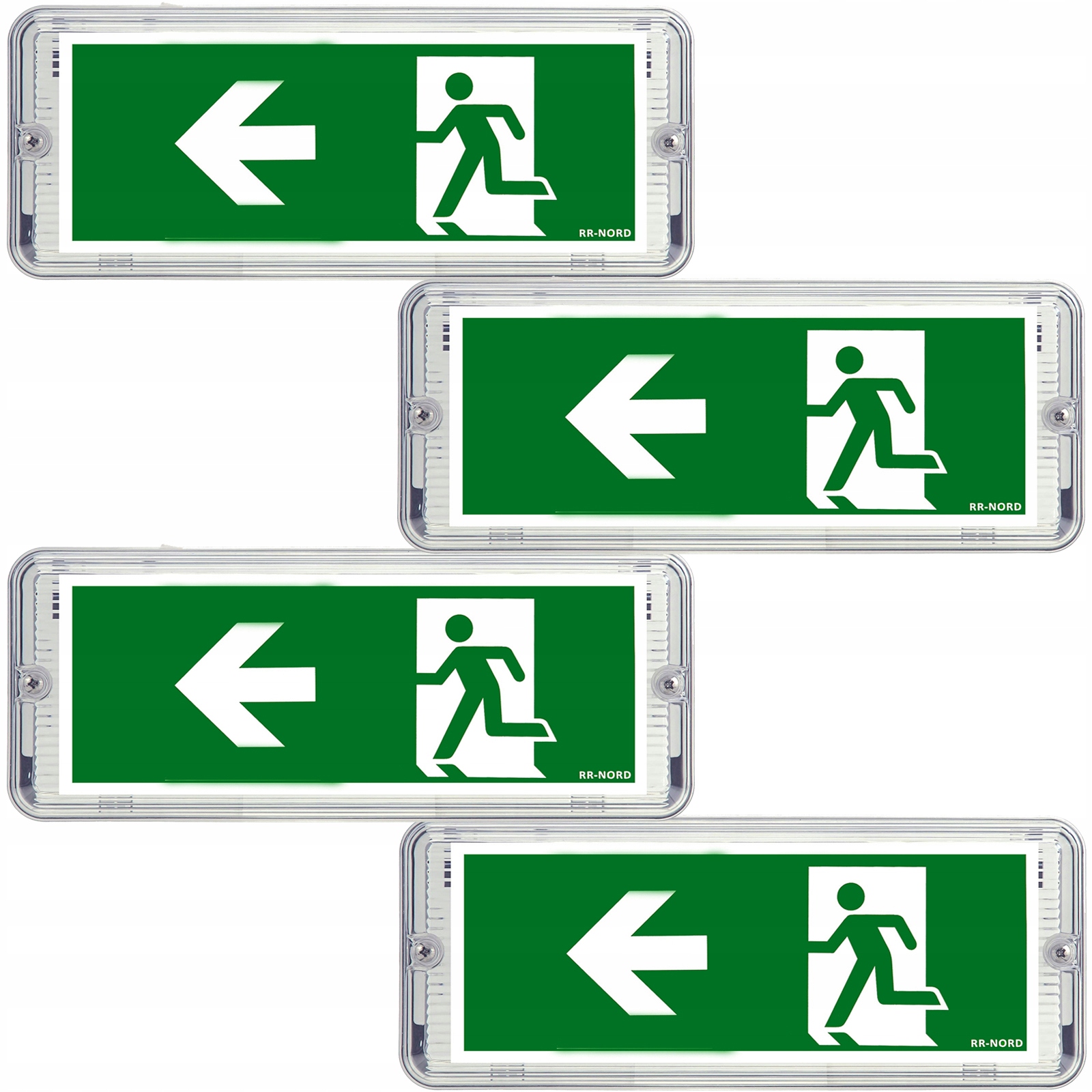 LED núdzové svietidlo EXIT Odbočte doľava, 4 ks