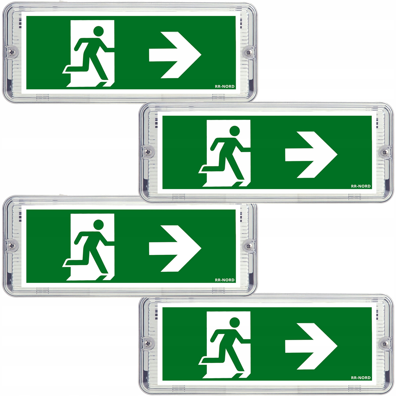 LED núdzové svietidlo EXIT go right, 4 ks