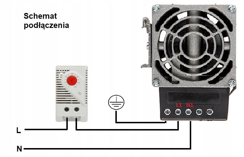 OHRIEVAČ 230V 100W DO OVLÁDACIE SKRIŇKY SPÍNAČA