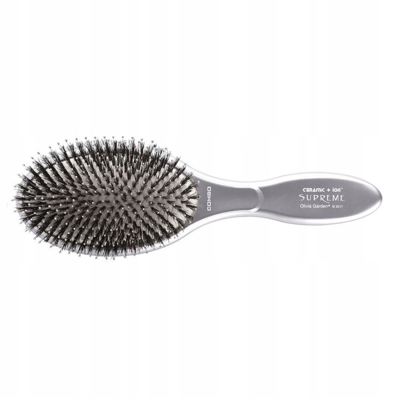 OLIVIA GARDEN BRUSH 100% DIVOKÉ VLASY STRIEBRO