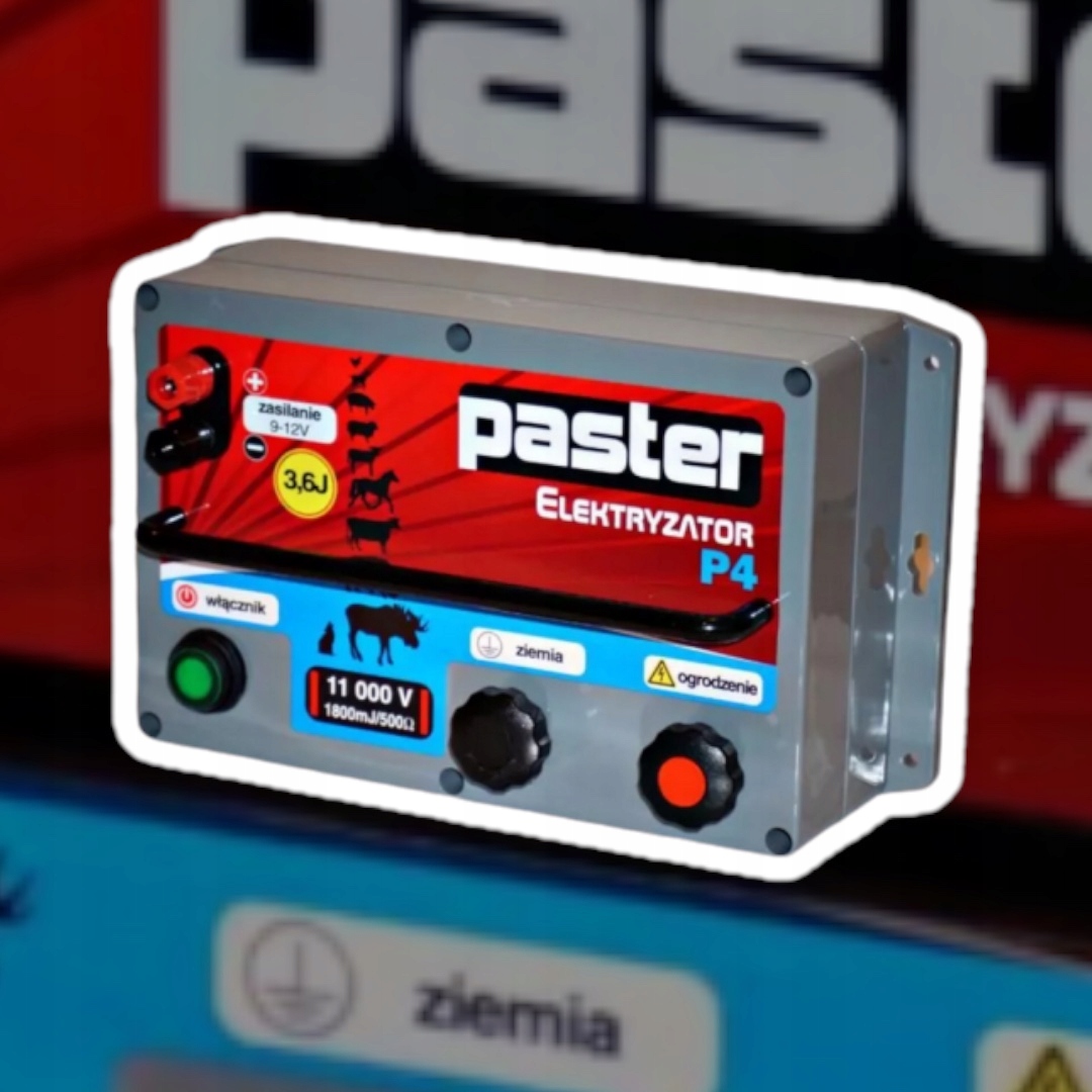 Elektrifikátor/ovčiak PASTER P4 - veľmi výkonný, 3,6J, do 90KM, 12/230V! PL