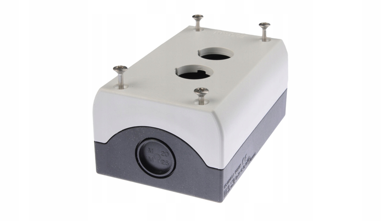2-otvorový 22mm kryt kazety sivej IP67 M22-I2 2
