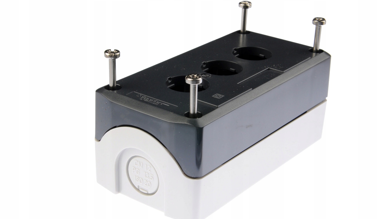 3-dierkové 22mm šedé kazetové puzdro IP65 XALD03