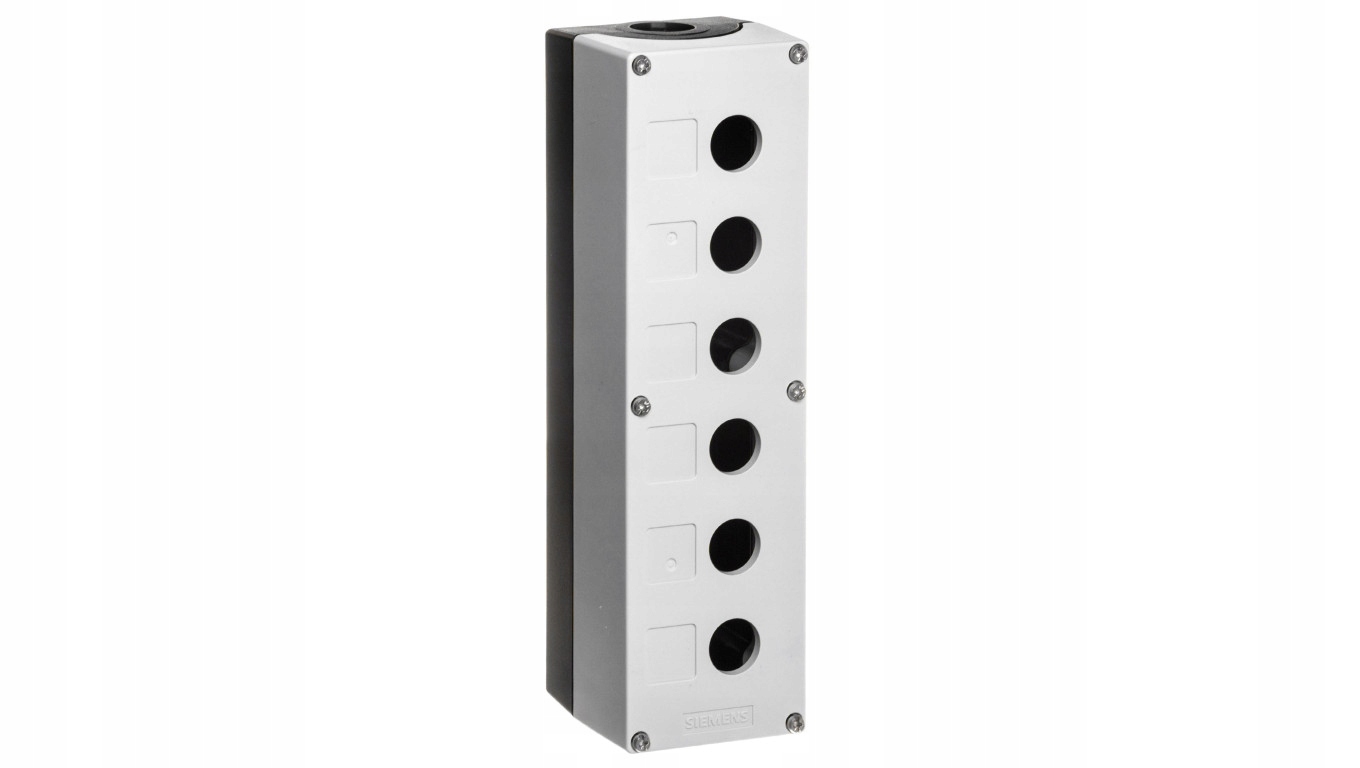 Kryt kazety 6-otvorový 22 mm čierno-šedý M25 IP