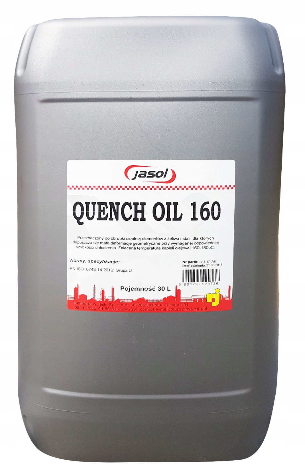 Kaliaci olej OH JASOL QUENCH OIL 160 - - 30L