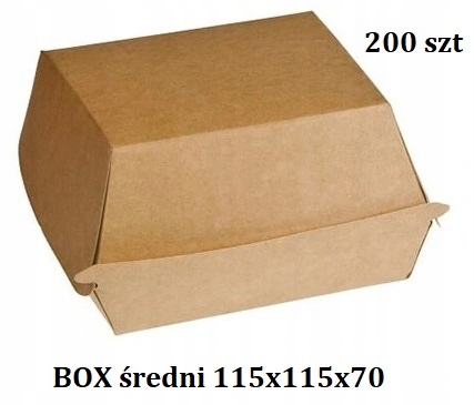 Balenie, krabička na hamburger BOX medium 200 ks