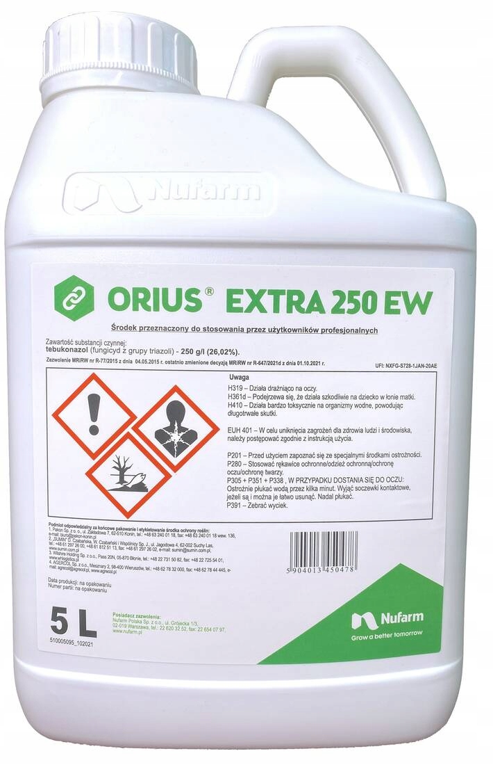 Orius Extra 250 EW 5L cereálny dresing tebuconazole
