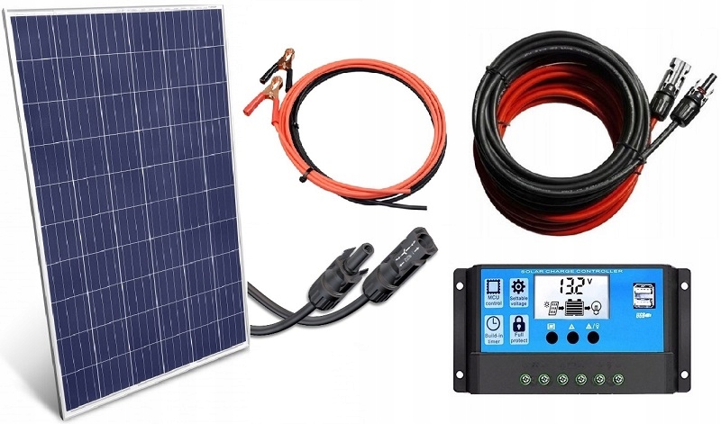 SOLÁRNY SOLÁRNY PANEL 100W 12V REGULÁTOR