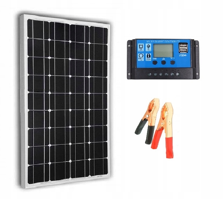 SOLÁRNY FOTOVOLTAICKÝ PANEL 20W 12V REGULÁTOR