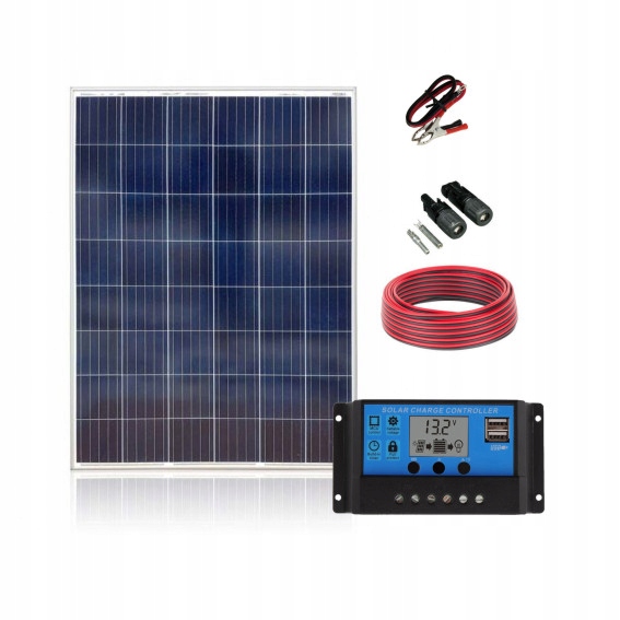 SOLÁRNY PANEL SOLÁRNY 140W USB LCD 12V SÚPRAVA