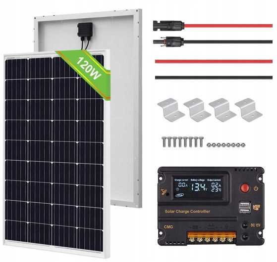 SOLÁRNY PANEL 120W SOLÁRNY REGULÁTOR BATÉRIE