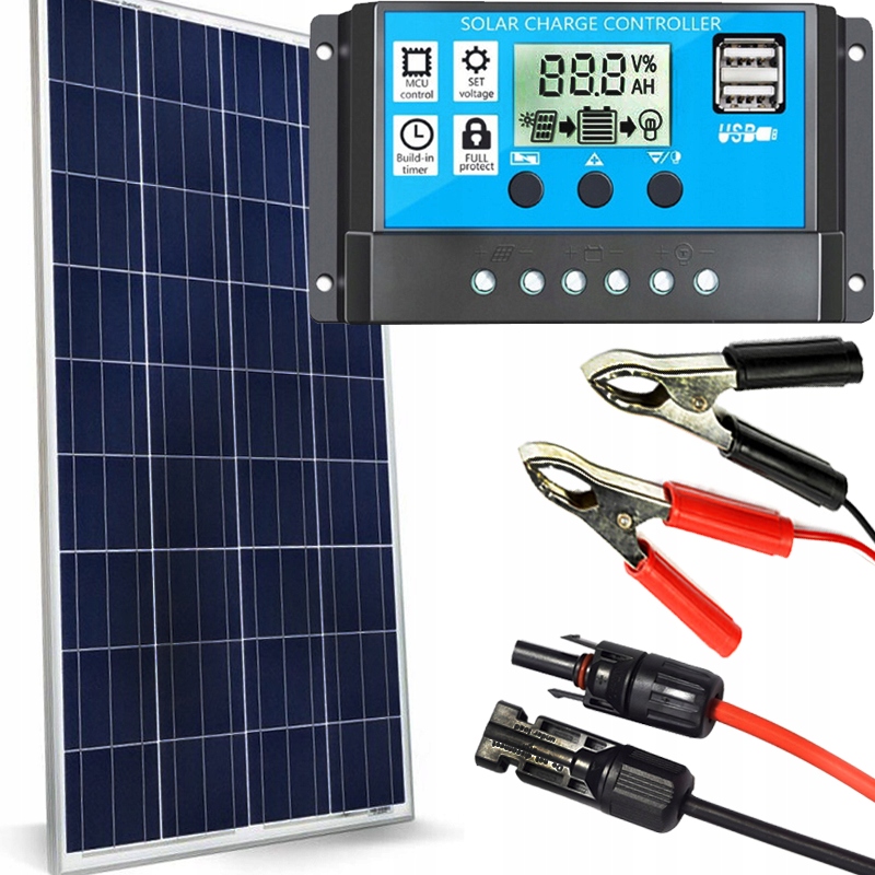 SOLÁRNY PANEL 150W 12V SOLÁRNY REGULÁTOR BATÉRIE