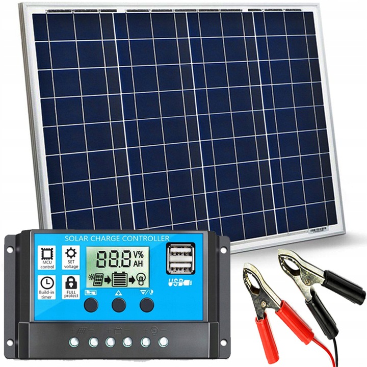 SOLÁRNY PANEL 20W 12V SOLÁRNY REGULÁTOR BATÉRIE