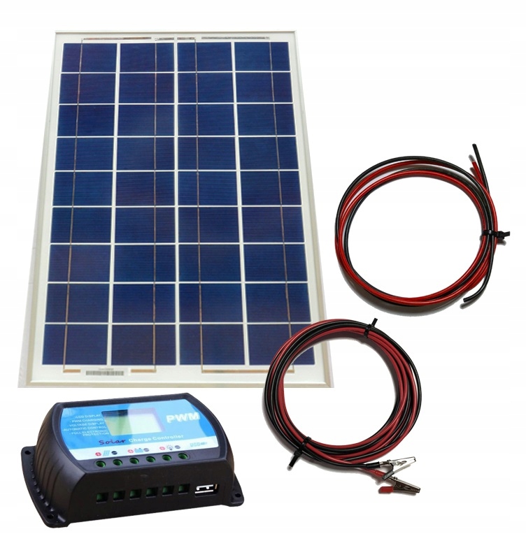 SOLÁRNY PANEL 20W 12V REGULÁTOR PRE LODNÝ KEMper