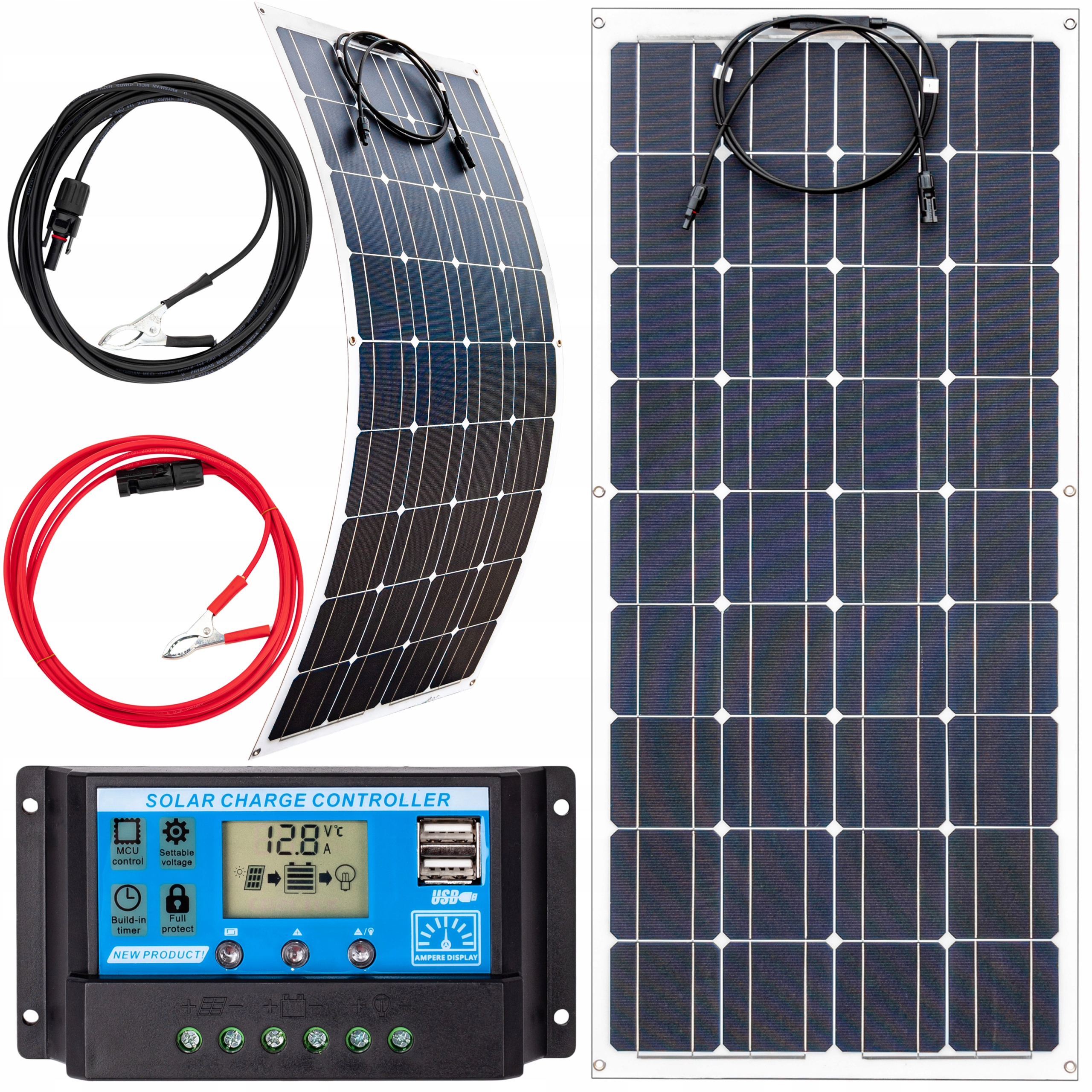 SOLÁRNY PANEL SOLÁRNA BATÉRIA 100W 12 FLEXIBILNÁ