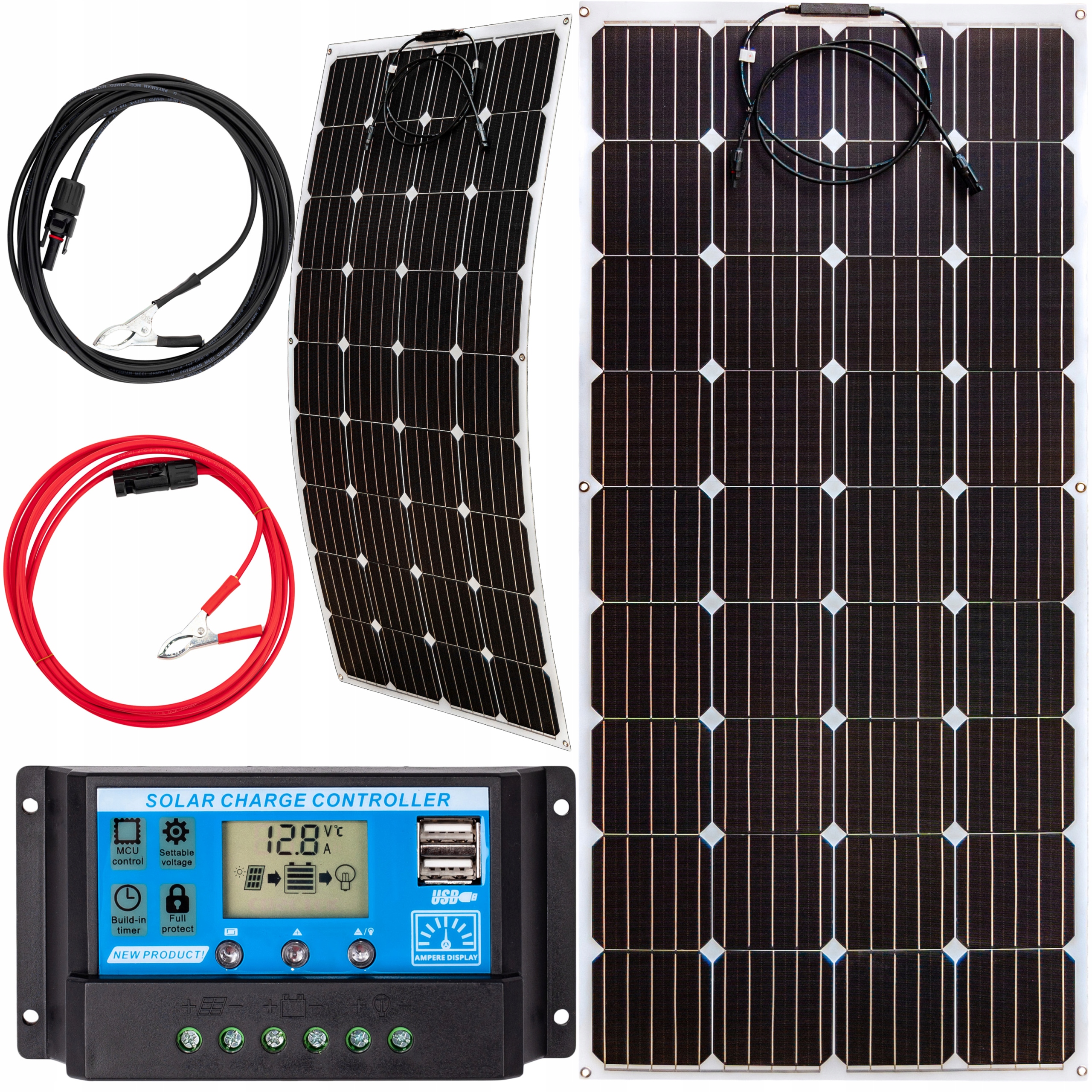 SOLÁRNY PANEL SOLÁRNA BATÉRIA 160 W 12 FLEXIBILNÁ