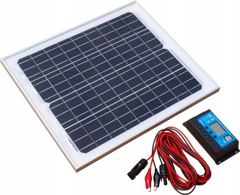SOLÁRNY PANEL monokryštalický 20W 12V + REGULÁTOR