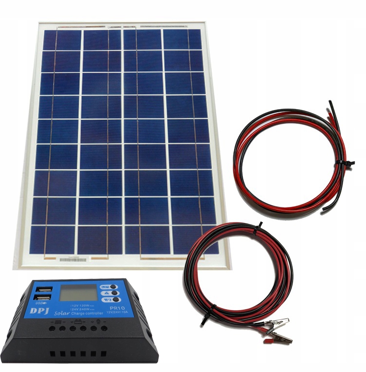 SOLÁRNY PANEL SOLÁRNY REGULÁTOR 20W 12V USB LCD