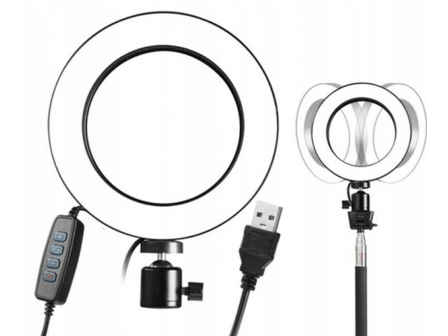 KROUŽKOVÁ KOZMETICKÁ LAMPA S DIAĽKOVÝM OVLÁDANÍM