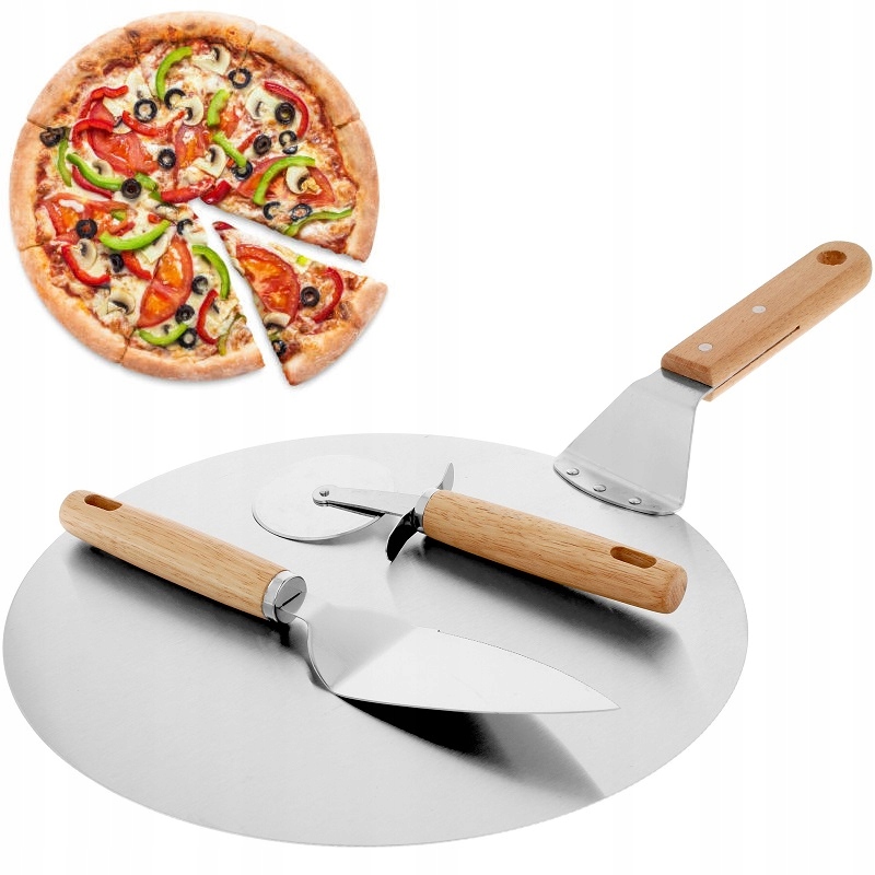 Plech na pizzu Brunbeste 30,5 x 48,5 cm, priemer 30,5 cm