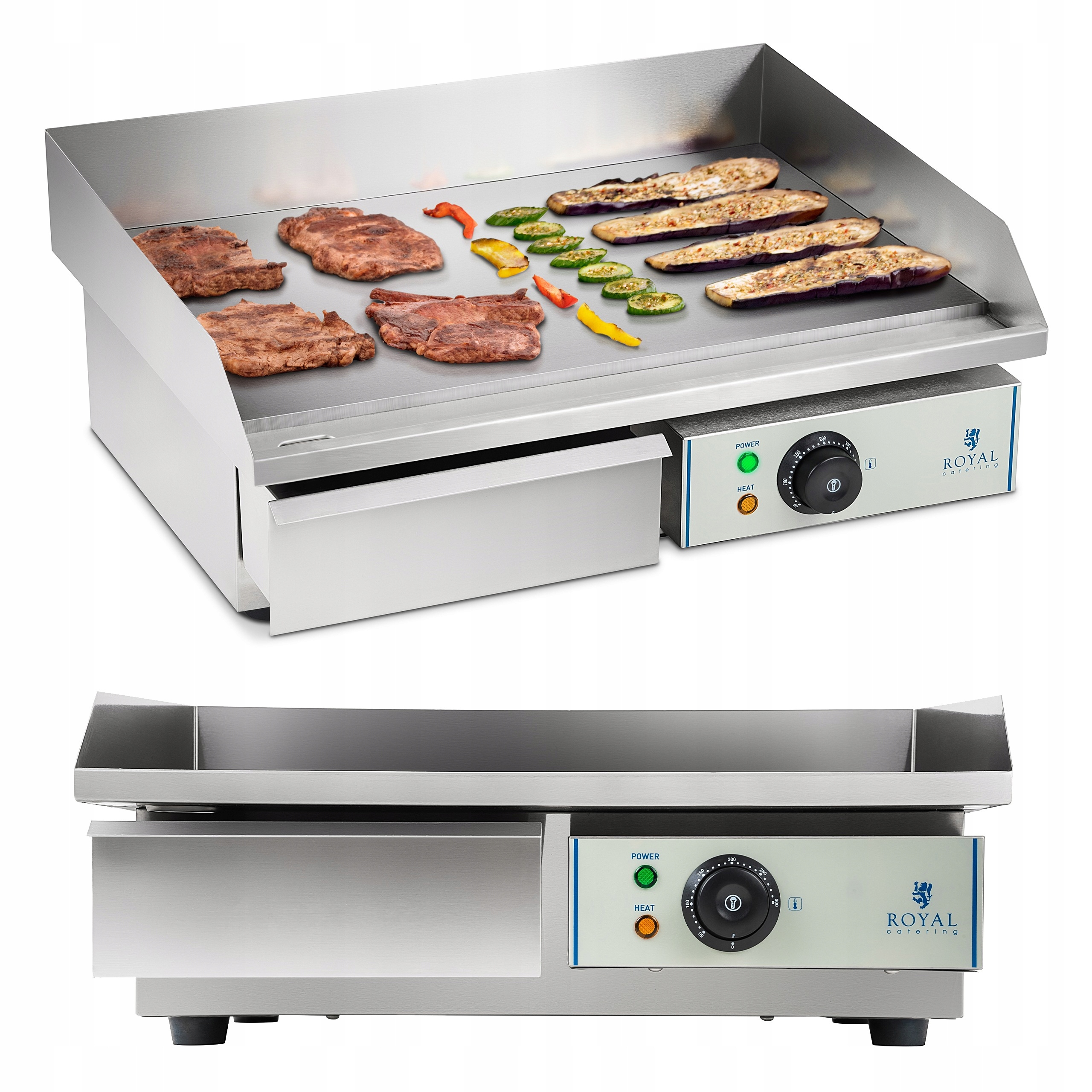 GRILOVÁ DOSKA - 55 CM - HLADKÁ - 3000 W