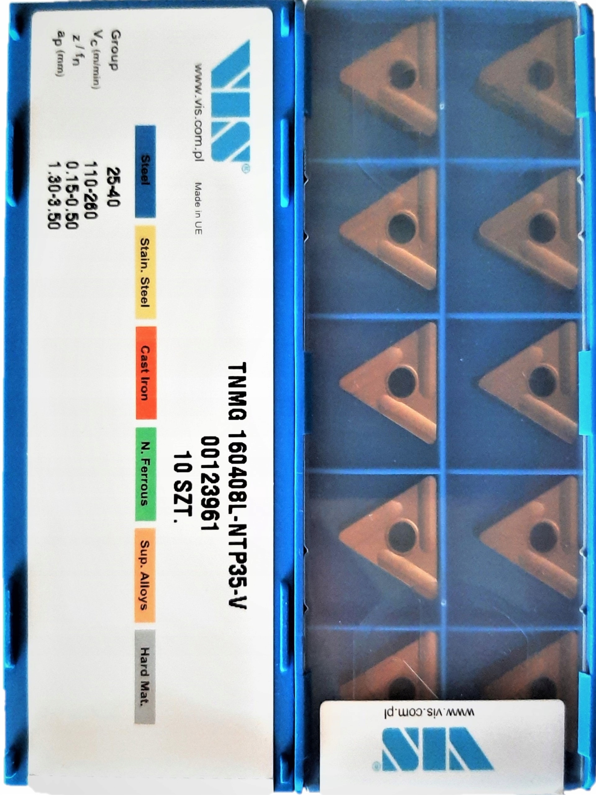 ŠTÍTOK VIDIA ŠTÍTKY TNMG 160408 L NTP35 V ĽAV
