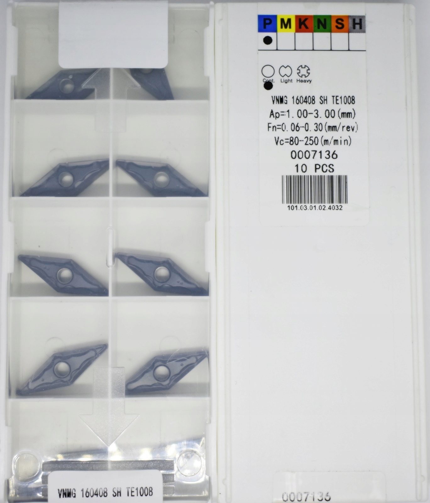 MULTI-EDGE PLATE VNMG 160408 SH TE 1008