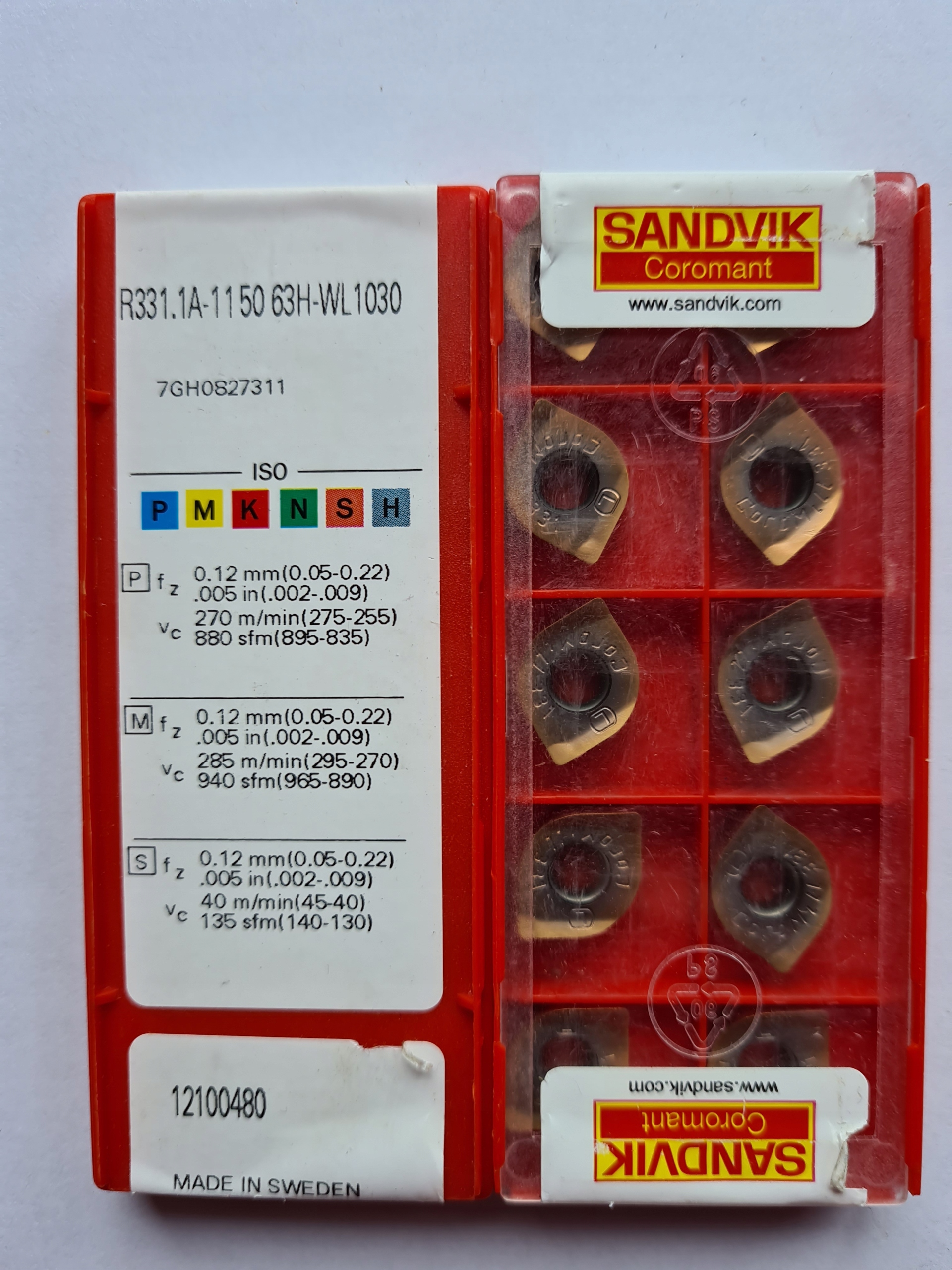 ŠTÍTKY R331.1A-115063H-WL 1030 SANDVIK NEREZ