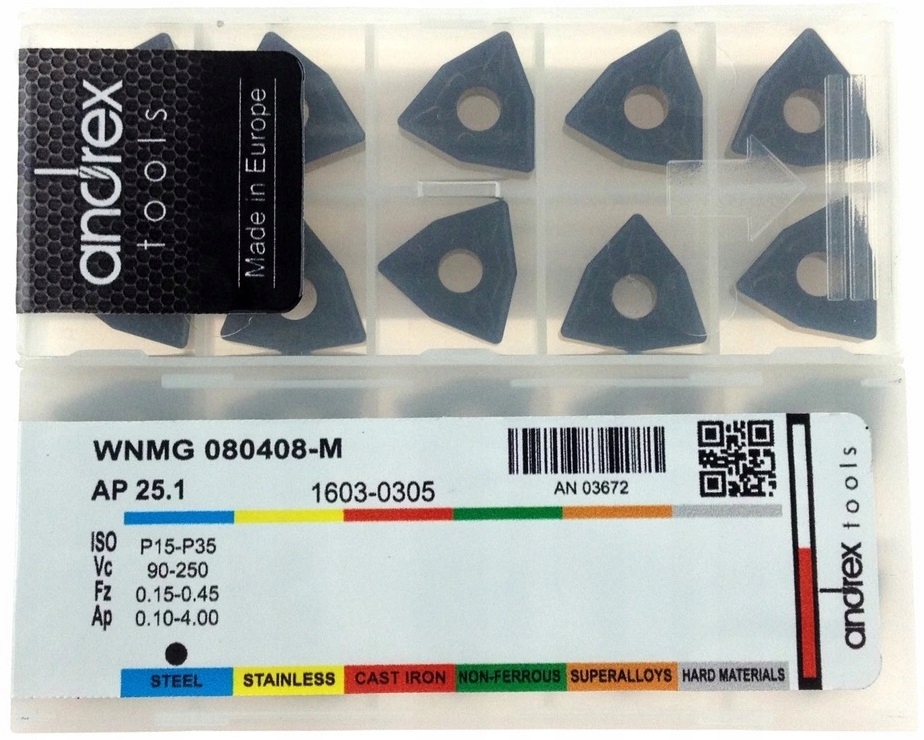 DOSKY WNMG 080408-M AP25.1 oceľový plech 08 04