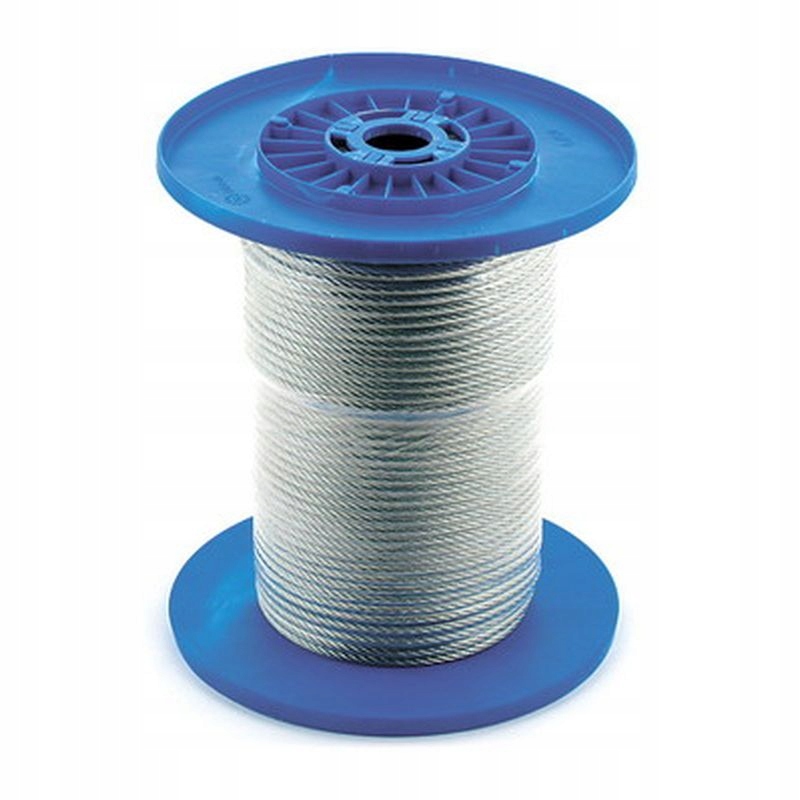 Konštrukcia oceľového lana z PVC 6x7 6mm - 100 metrov
