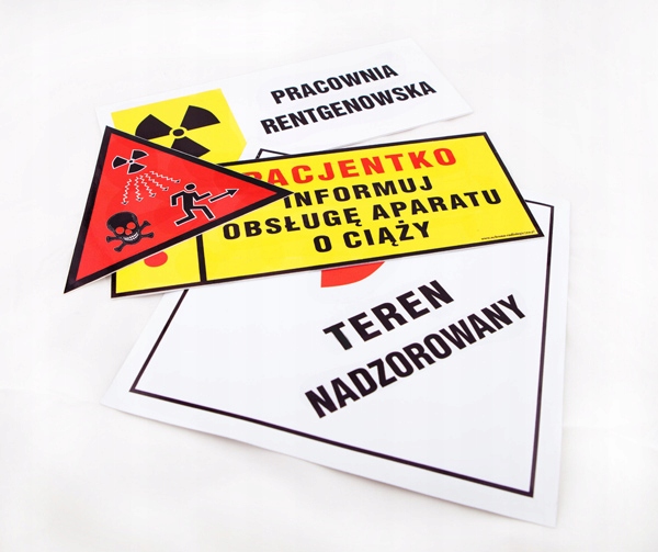 RTG PODPISOVANIE Nálepky na röntgenovú miestnosť